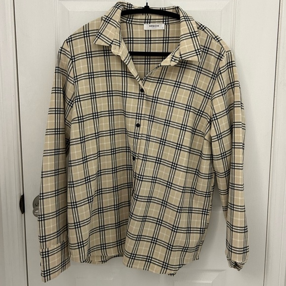 MSCH Copenhagen Plaid Button-Down Shirt, Sz M - Picture 5 of 8